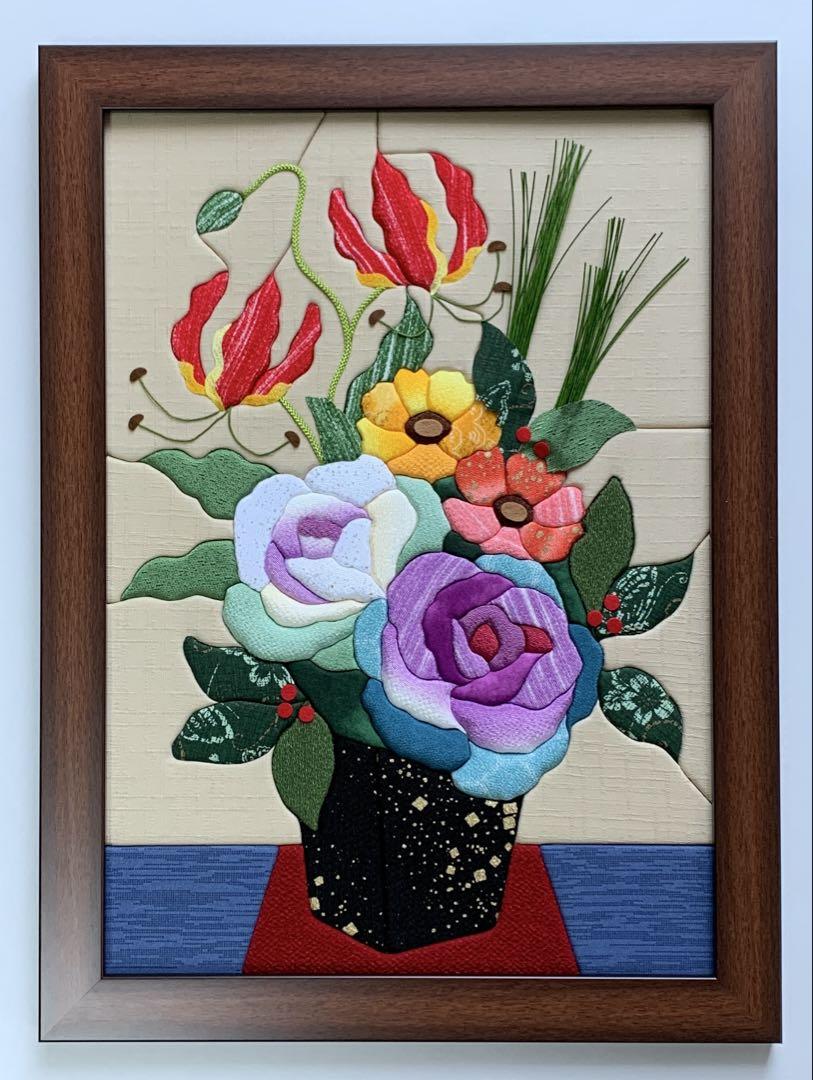 雅花飾り きめこみパッチワーク さくらほりきり ハンドメイド