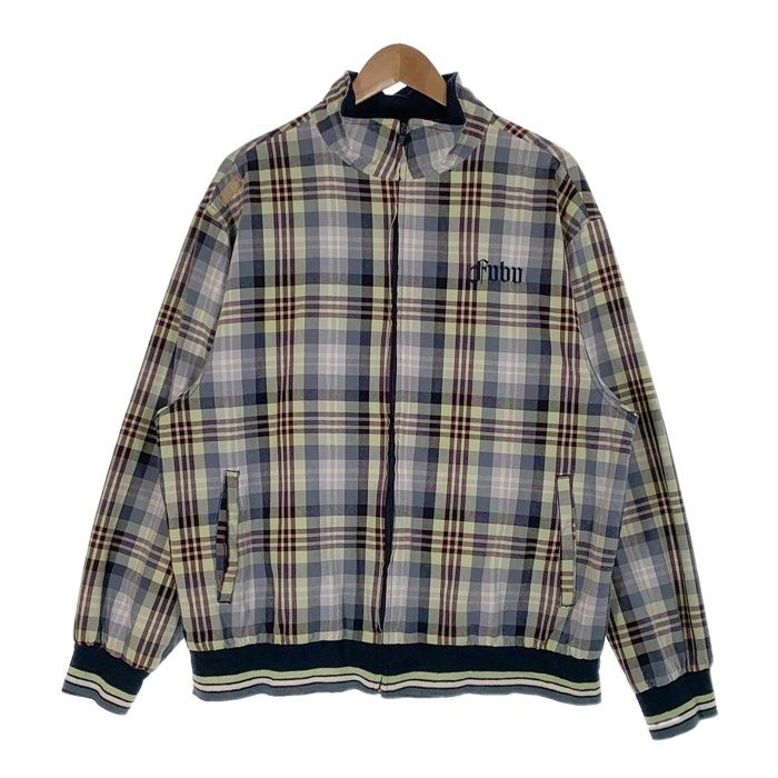 FUBU フブ チェック柄 ジップアップリブブルゾン ジャケット
