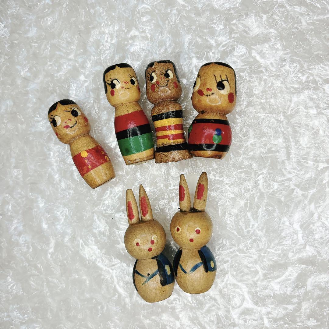 不二家 ペコちゃん 二体 ミニこけし ハイカップ 昭和レトロ