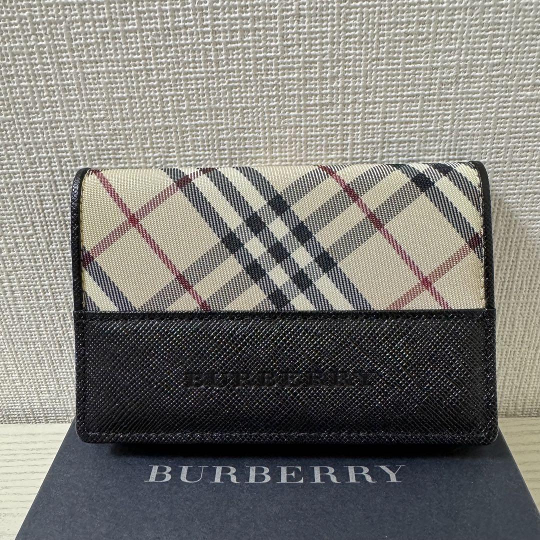 超極美品 BURBERRY バーバリー カードケース 名刺入れ
