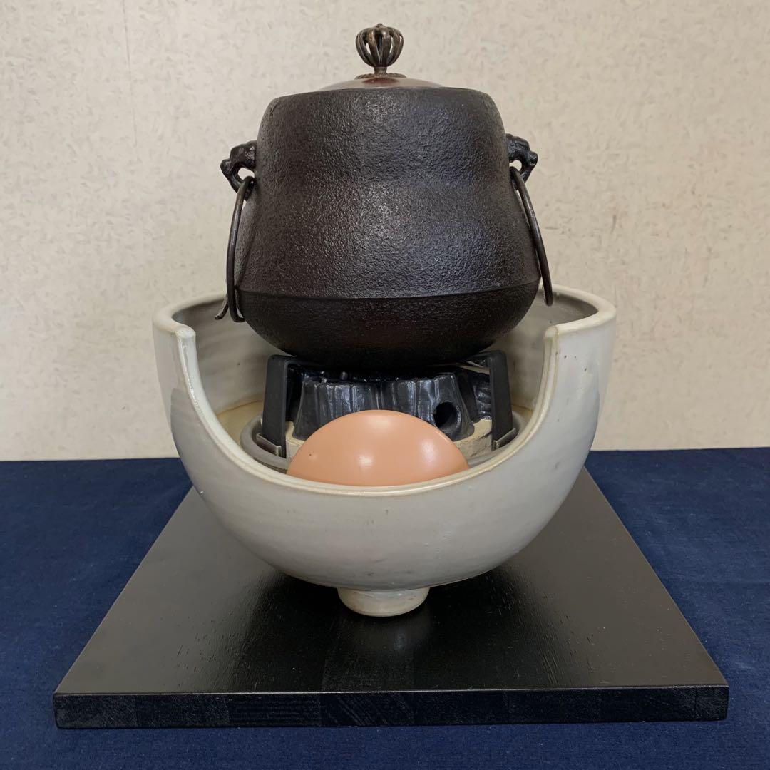 茶道具 瓢箪柄富士釜 と 野々田式面取風炉型電熱器 楽天市場】【茶器/茶道具 土風炉/紅鉢 電熱風炉】 電熱式 枇杷色