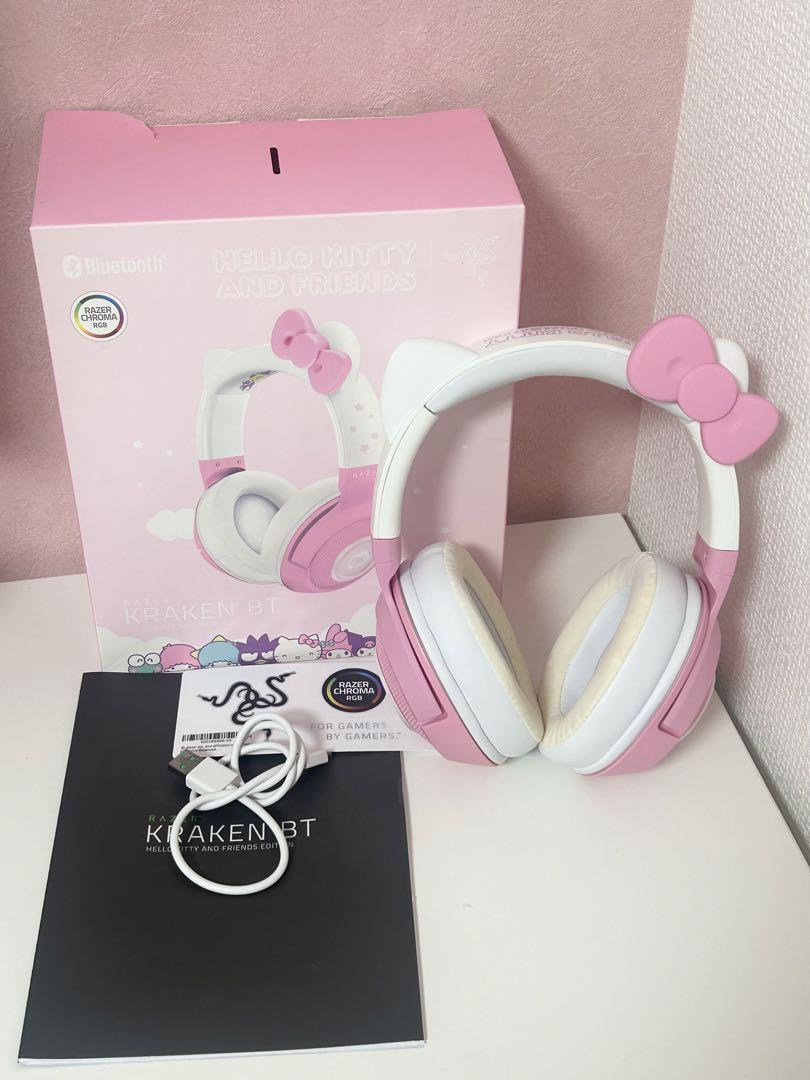 Razer HelloKitty ヘッドホン ゲーミングヘッドホン（早速