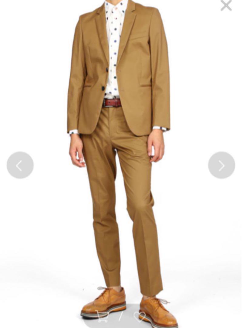 ポールスミス セットアップ　スーツ　M S ベージュ　綿 ポールスミス セットアップ スーツ M S ベージュ 綿（Paul Smith