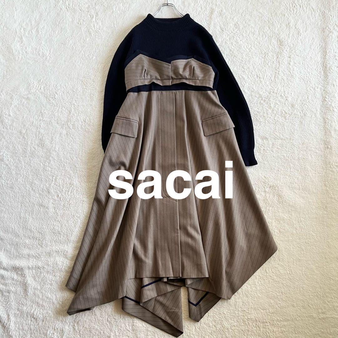 サカイsacai アシンメトリーワンピース