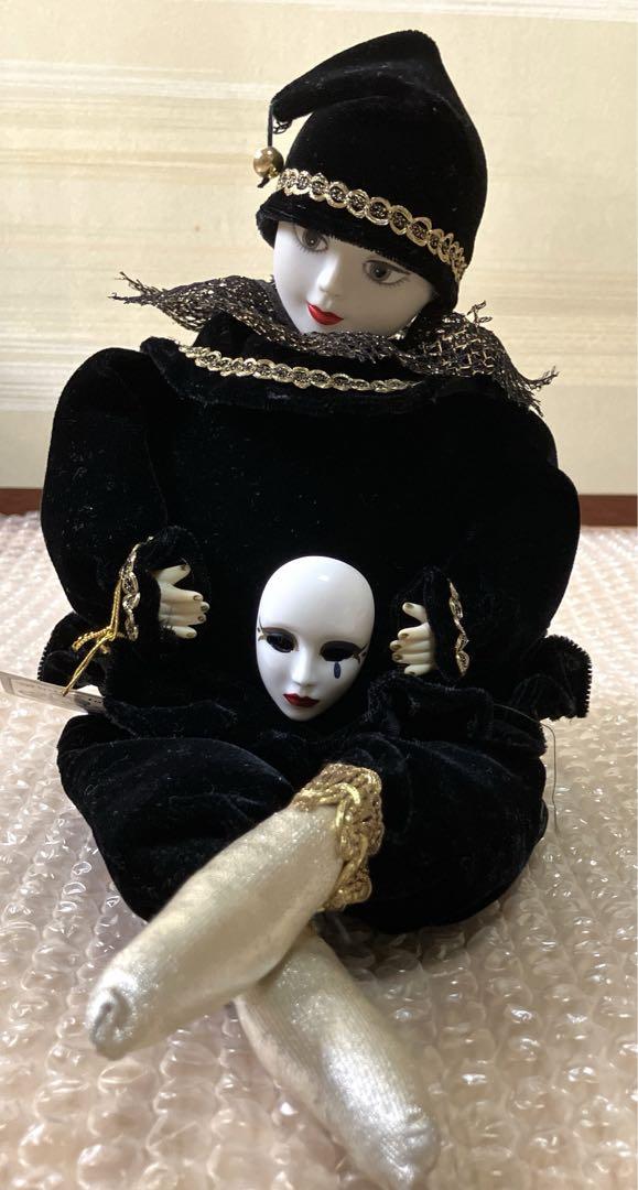 ☆ピエロ☆アンティークWhite clown☆Sankyo☆オルゴール