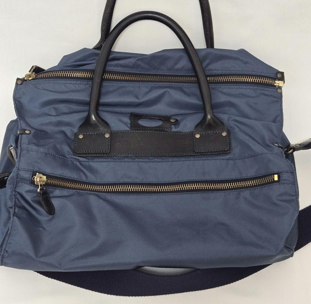 未使用級✨ フェリージ P4/6 ボストンバッグ 2way イタリア製 ネイビー 美品 フェリージ ボストンバッグ 2way ネイビー ブルー p4/6