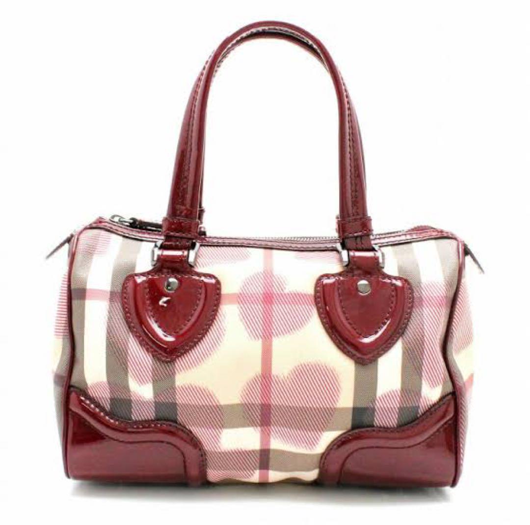 BURBERRY エナメル ハート ハンドバッグ ミニボストン（Burberry