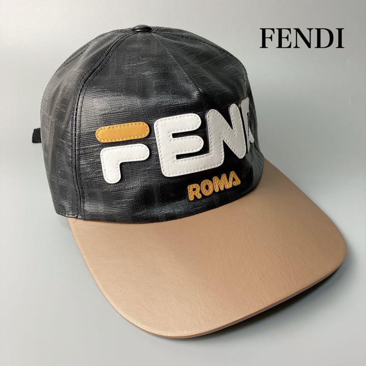 【やーまー】FENDI フィラ　コラボ　キャップ Brandol / FENDI フェンディ 帽子 FFファブリック ズッカ柄