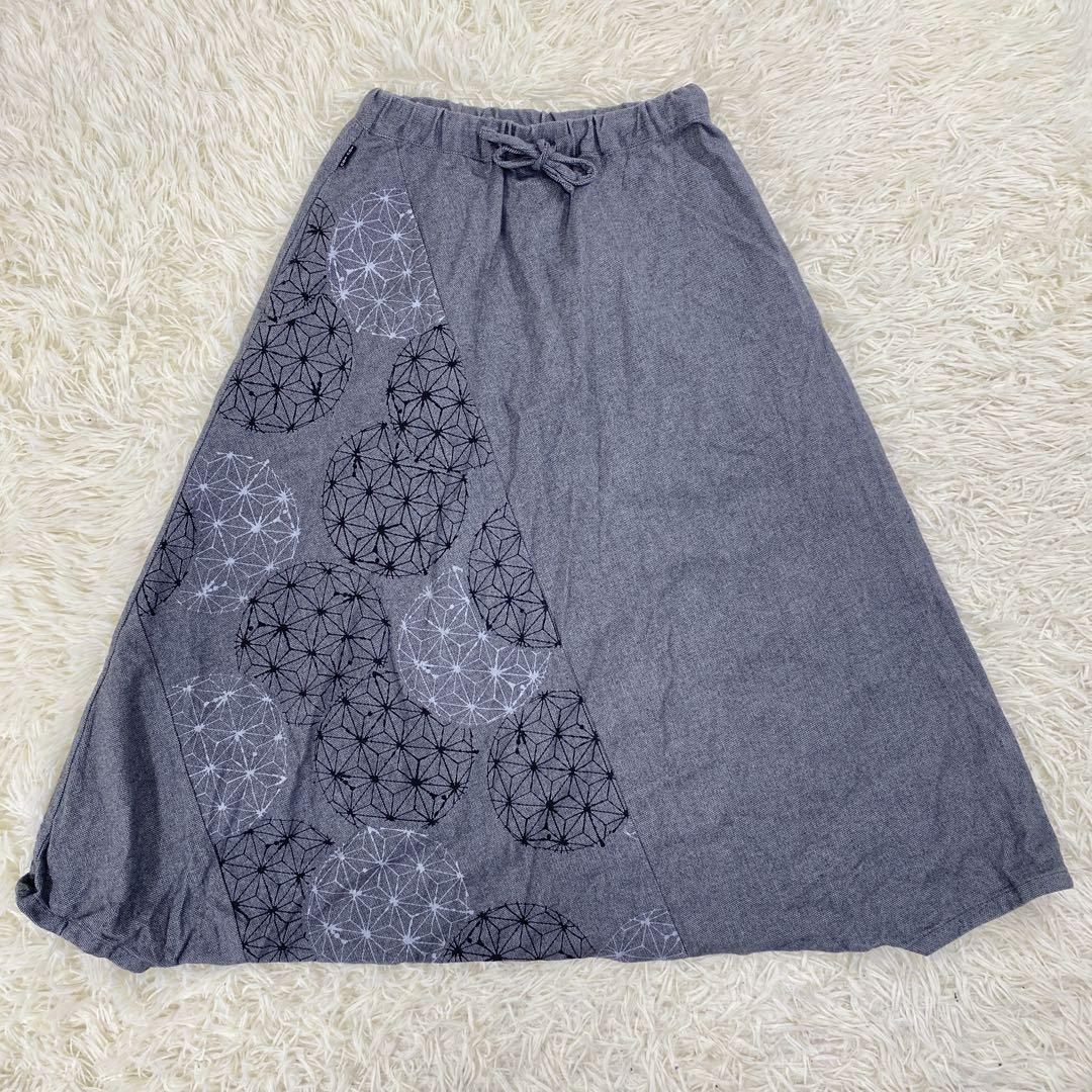 美品　ソウソウ　パンツ　サルエルパンツ　グレー　和柄　幾何学模様　XS　SS 美品 ソウソウ パンツ サルエルパンツ グレー 和柄 幾何学模様