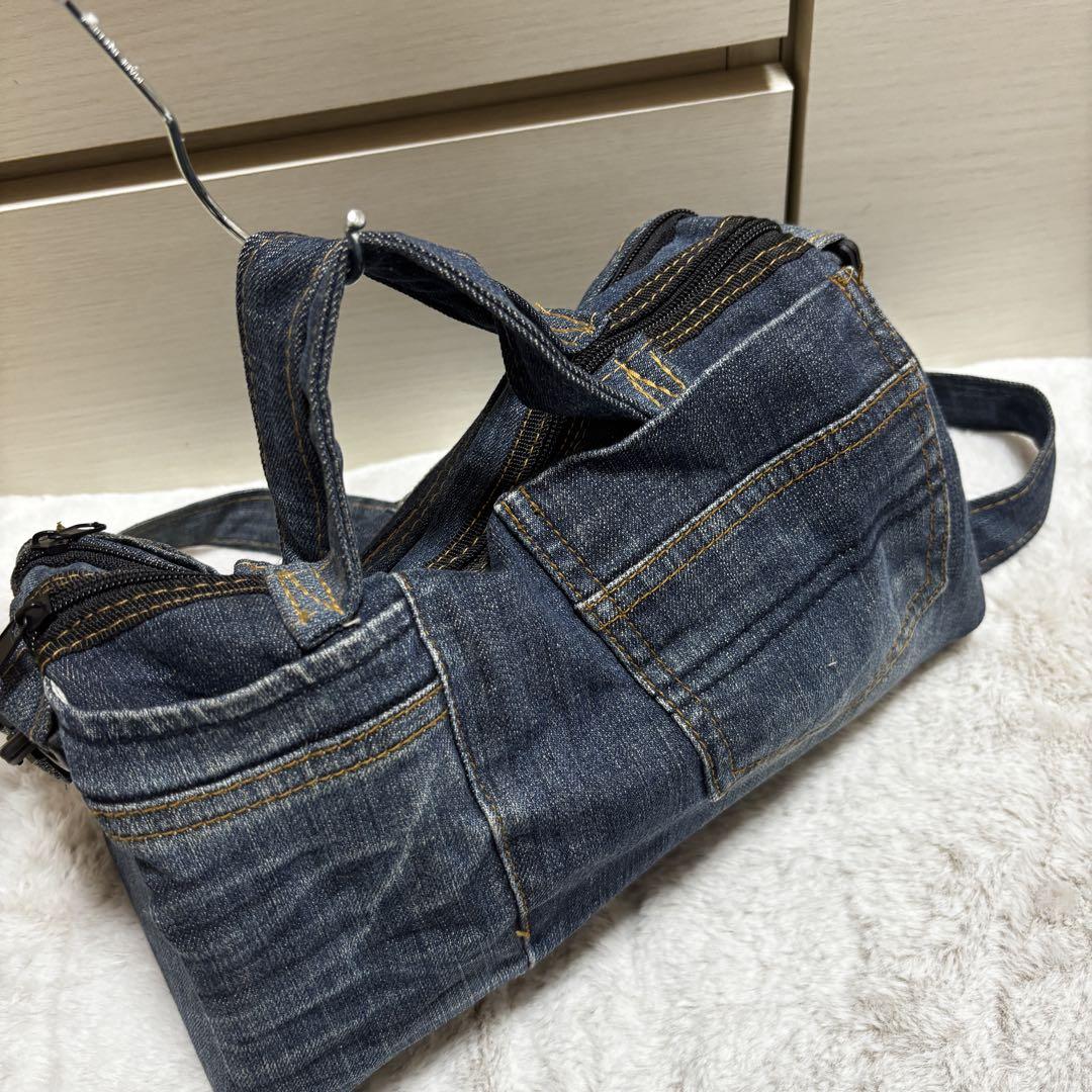 デニムバッグ （COACH (コーチ) デニム 裏地アクセント BIGロゴ