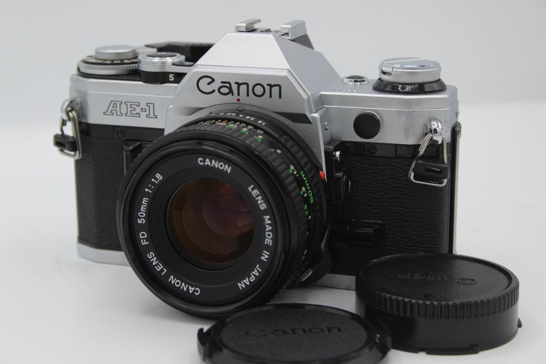 キャノン canon AE-1 フィルムカメラ FD 50mm 1.8 動作品（1円