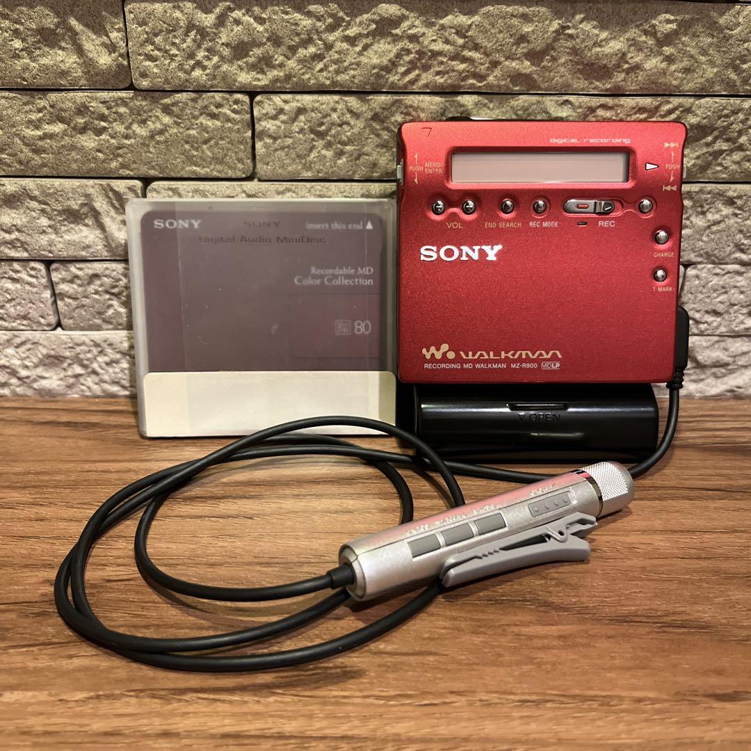 美品 SONY MZ-R900 WALKMAN ソニー MDウォークマン 赤 Amazon.co.jp: SONY ソニー MZ-R900-R レッド ポータブルMD