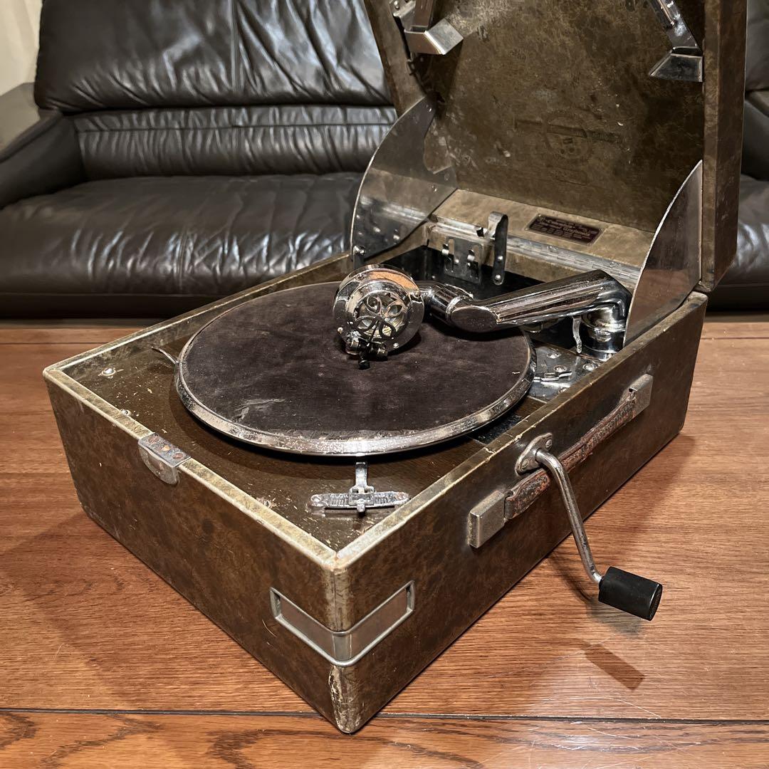 名機！ 高級ポータブル Columbia 蓄音機 ダブルゼンマイ 214 OH済