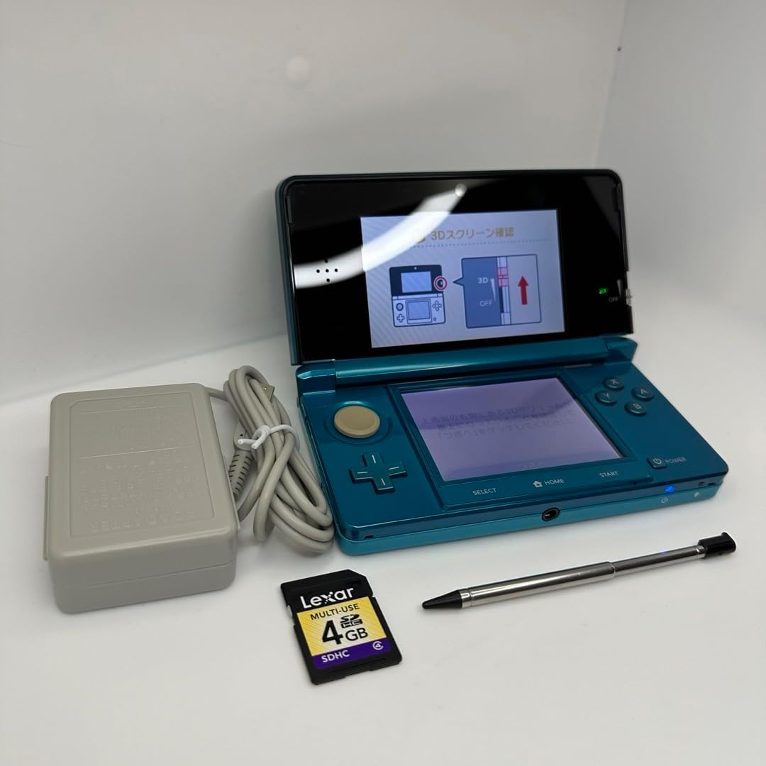 ニンテンドー 3DS アクアブルー 充電ケーブル SDカード