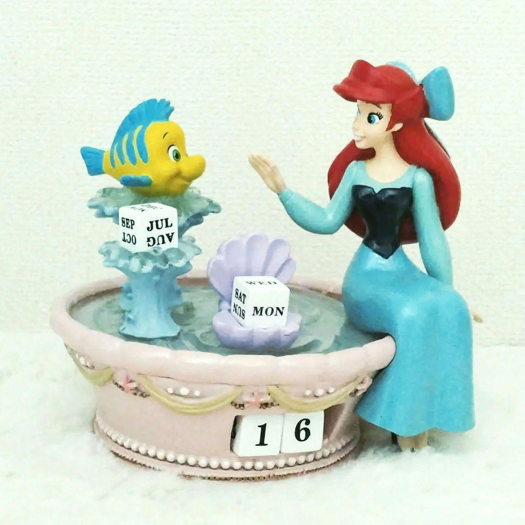 ディズニーストア ♡アリエル フィギュア♡ 万年カレンダー Yahoo!オークション - レア リトルマーメイド Little Mermaid