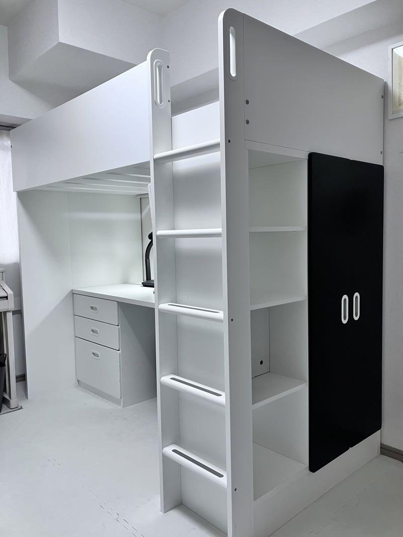 専用　IKEA STUVA イケアストゥヴァ　ロフトベッド IKEAイケア STUVA ロフトベッド 学習机 クローゼット - メルカリ