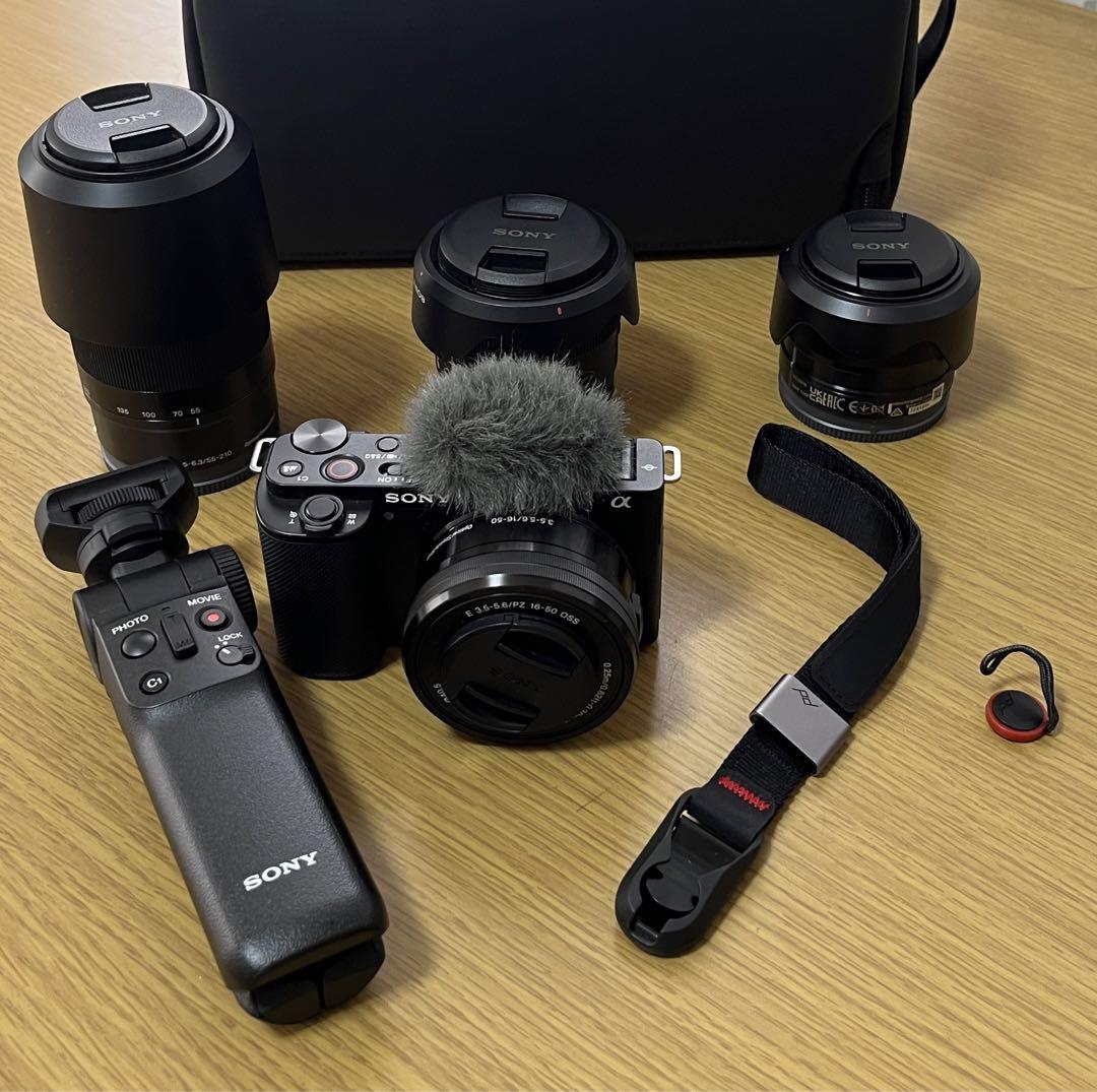 保証付】SONY ZV-E10単焦点レンズレンズ等セット （VLOGCAM ZV