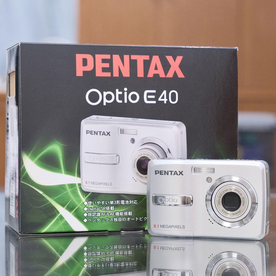 名機 動作品 デジカメ 平成レトロ CCD PENTAX 浮く Optio E40