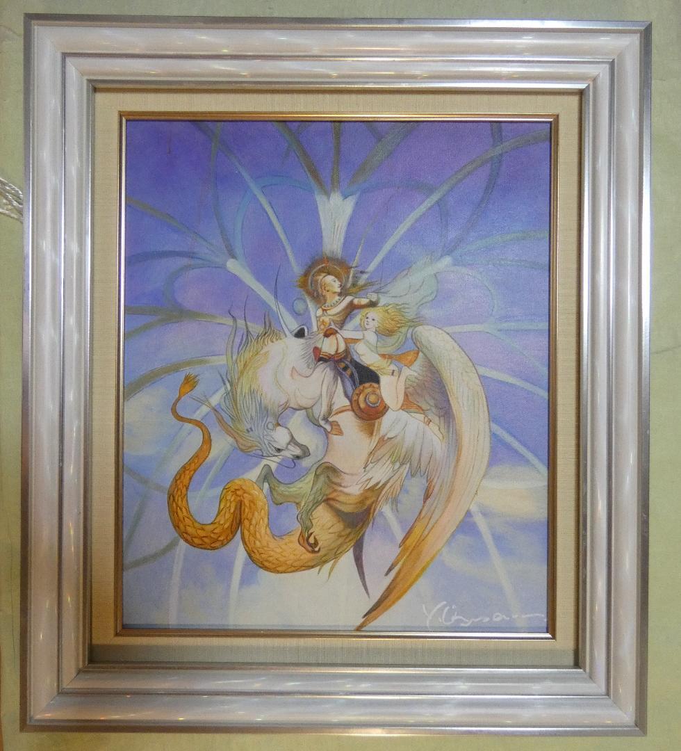 人物画　油絵　天野喜孝　F6　額付き　手描き　肉筆 i-img600x708-
