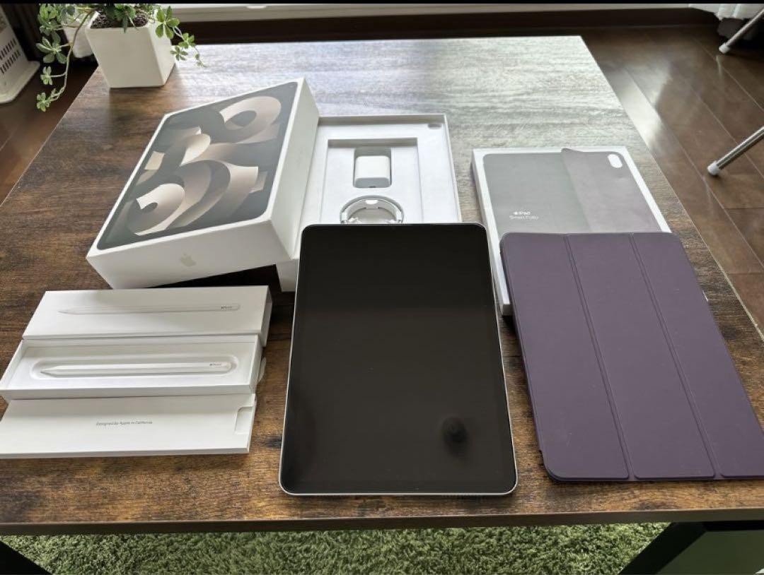 【美品】iPad Air 第5世代とApple Pencil第2世代　セット iPad Air 第5世代 Apple pencil 第2世代 セット