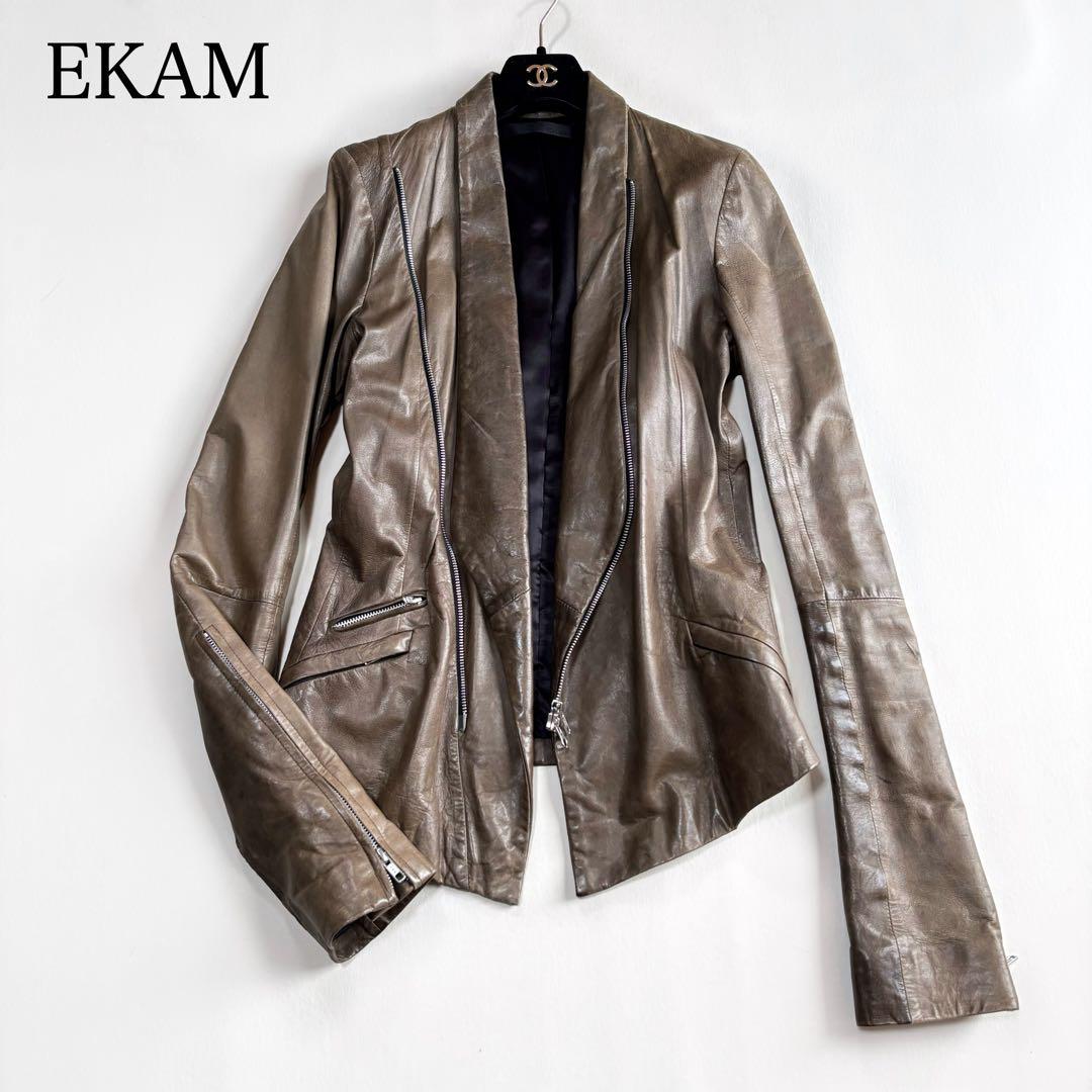 ekam シングルライダースジャケット エカム ラムレザージャケット 楽天市場】ekam レザーの通販