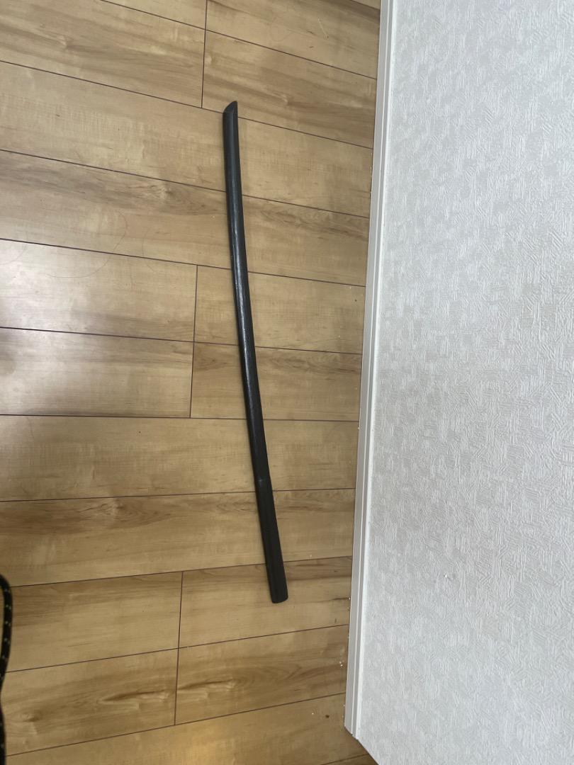黒い木刀 約90cm 直線デザイン（楽天市場】金属付木刀 黒龍 鞘