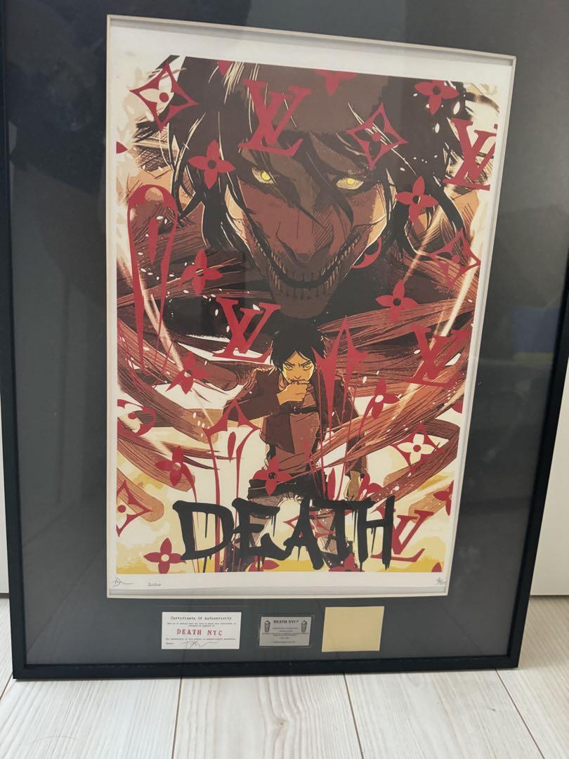 【激レア】DEATH NYC 額付き 世界限定100枚 進撃の巨人 激レア】DEATH NYC 額付き 世界限定100枚 進撃の巨人（DEATH NYC