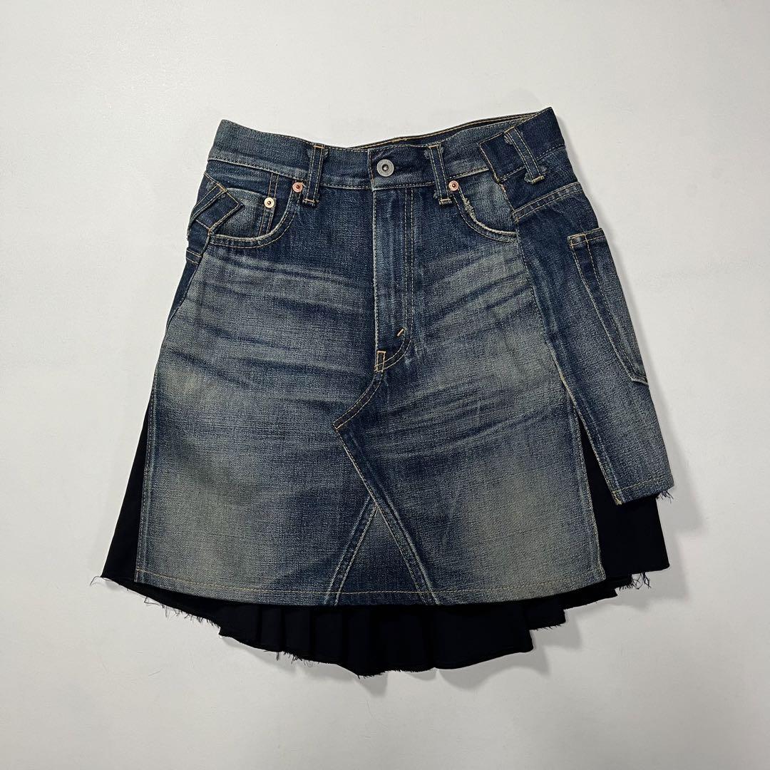 2004 JUNYA WATANABE デニム　ドッキング　スカート　Mサイズ JUNYA WATANABE COMME des GARCONS ジュンヤワタナベ×リーバイス