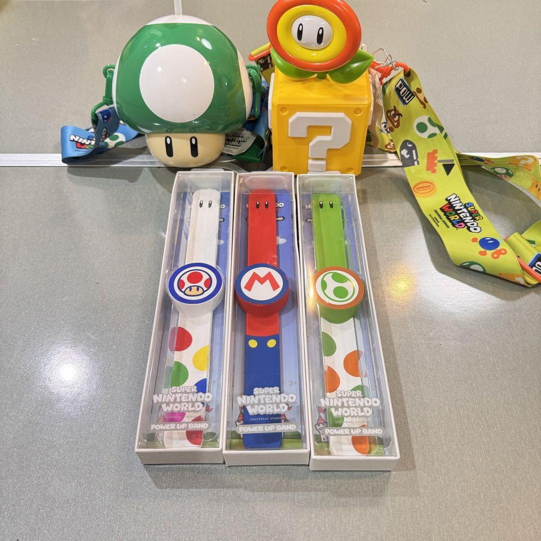 【美品】USJマリオグッズ★ USJ ユニバ マリオワールドグッズセット 1up フラワー パワー