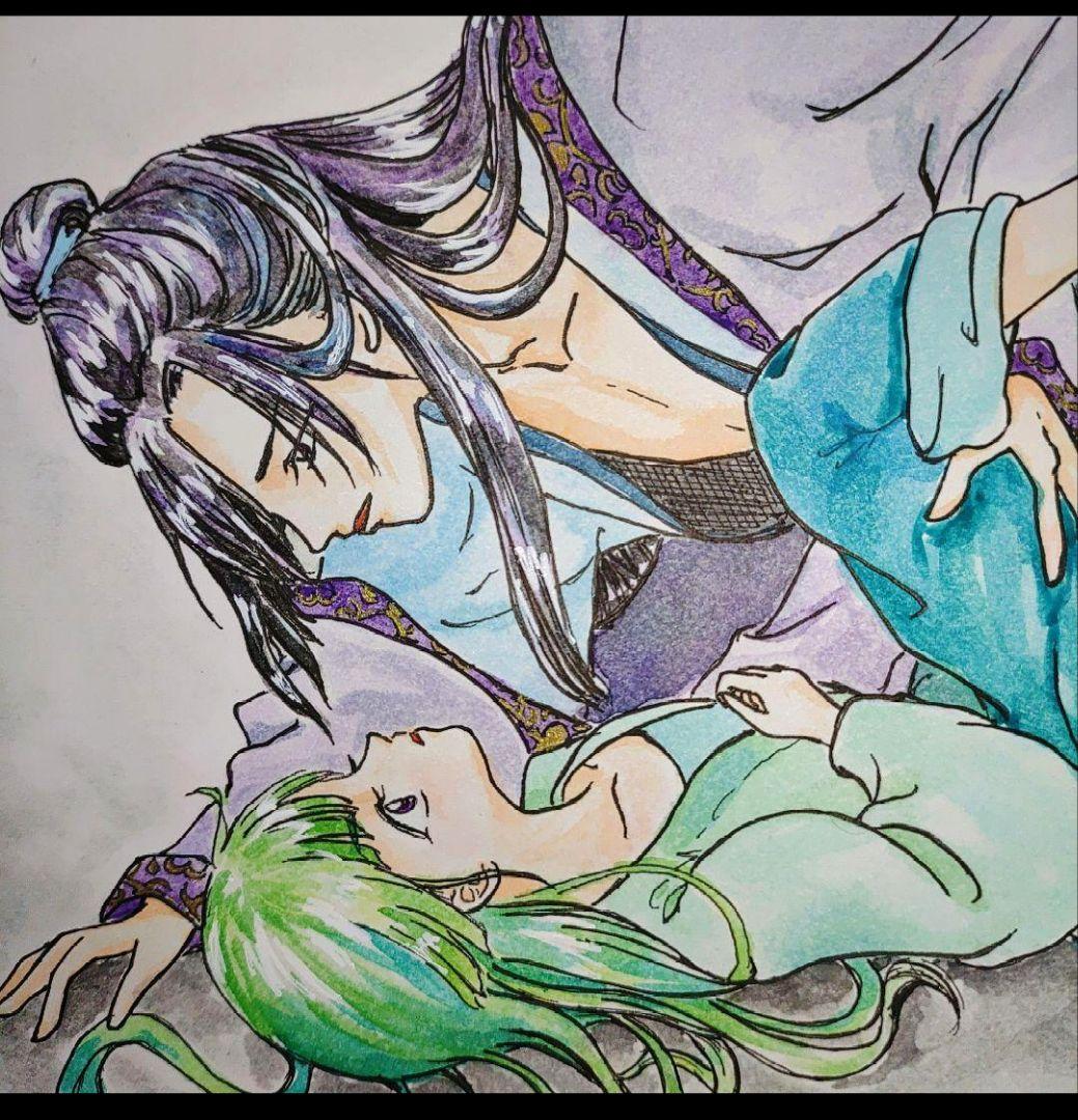 【けい】手描きイラスト ~薬屋のひとりごと~3枚 Amazon.co.jp: 薬屋のひとりごと 猫猫 ミニ 色紙 3枚セット 7, 8