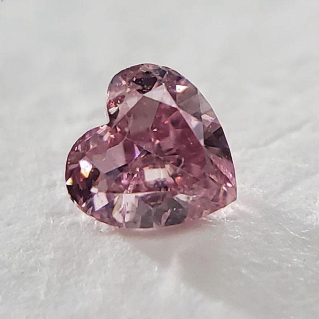 ピンクダイヤ0.088 F.Intense Purplish Pink SI-2 0.088ct SI-2 天然ピンクダイヤモンドFANCY DEEP PINK
