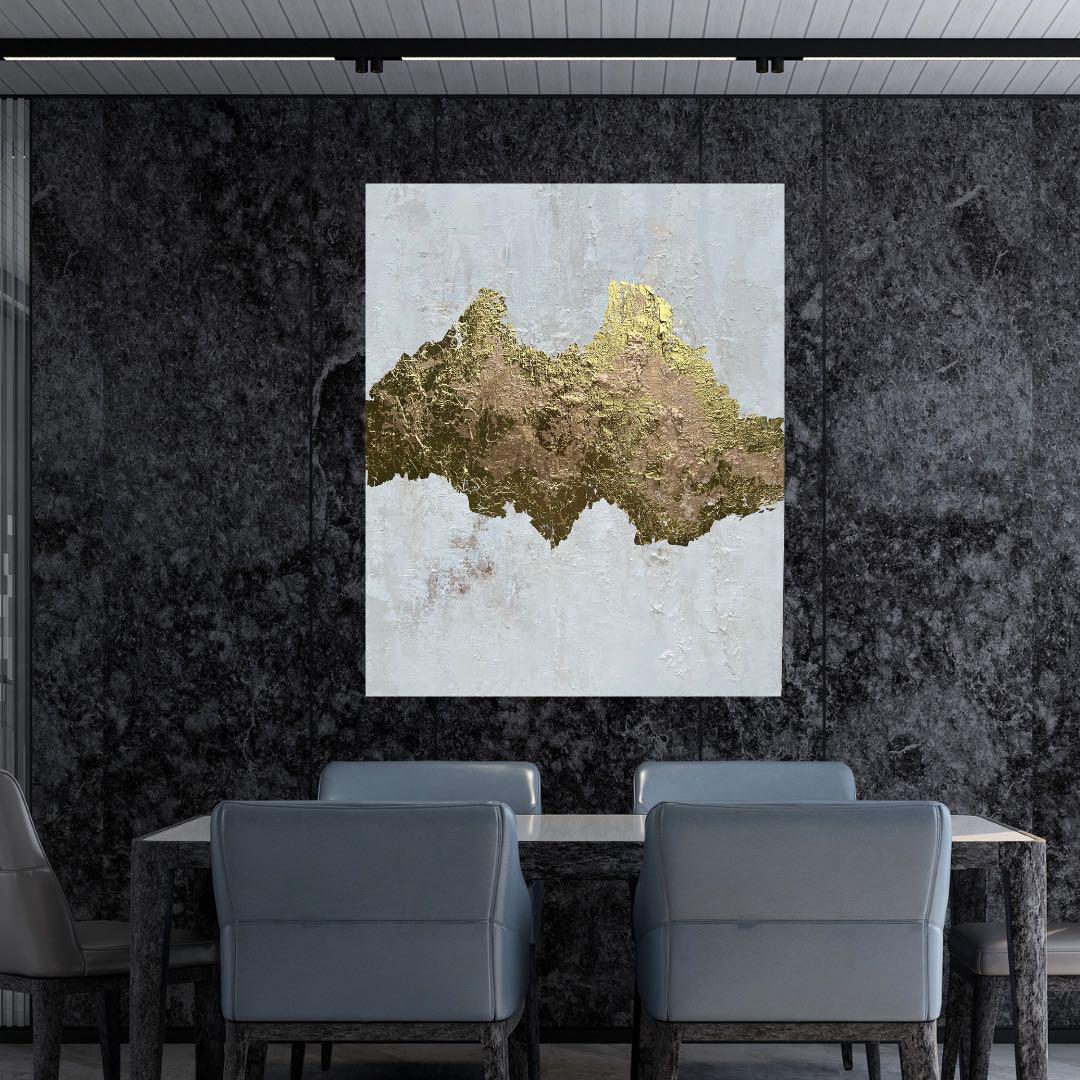 アート 絵画 インテリア海外 抽象画 モダン ホテル ギフト 金箔
