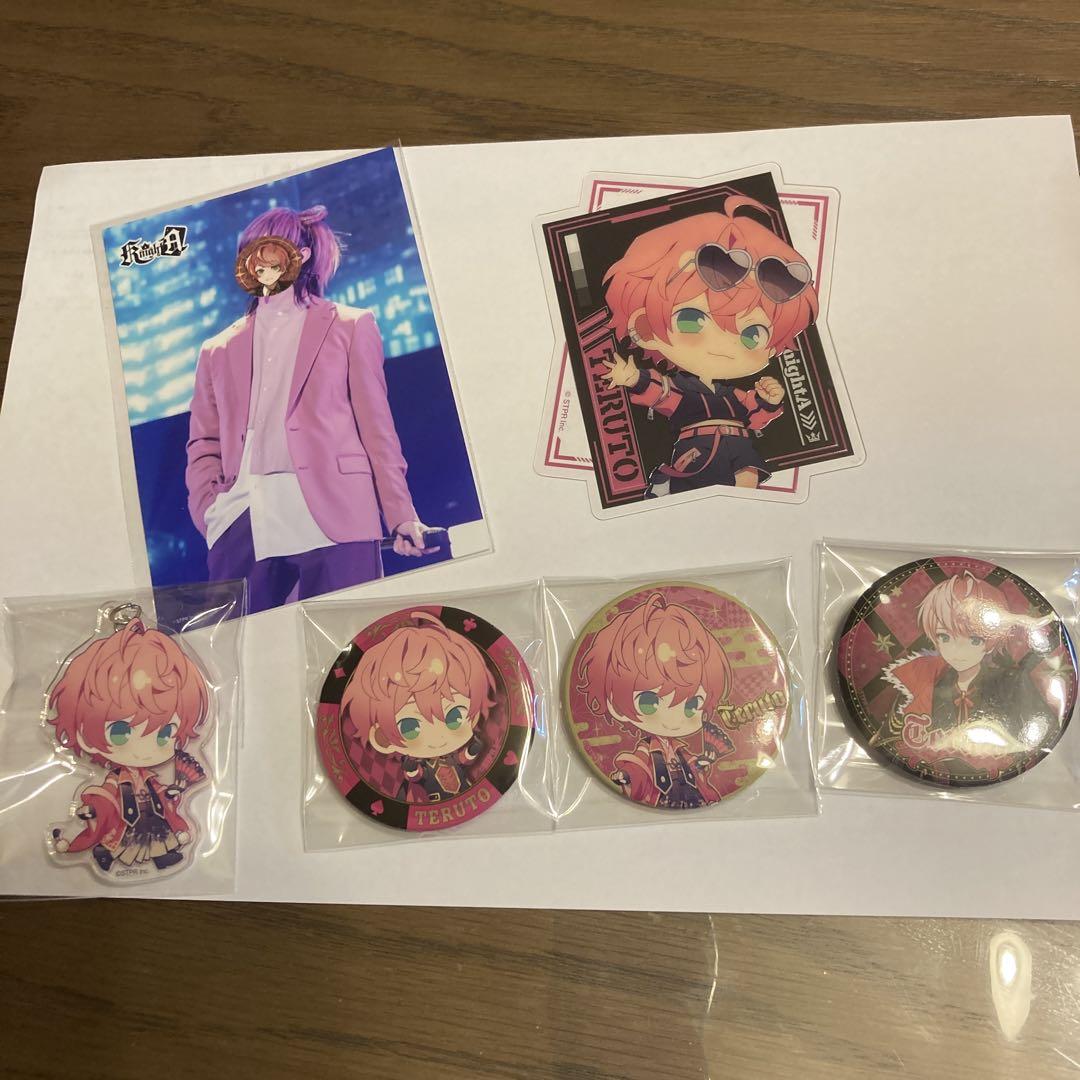KnightA てるとくん缶バッジ・アクリルキーホルダーセット
