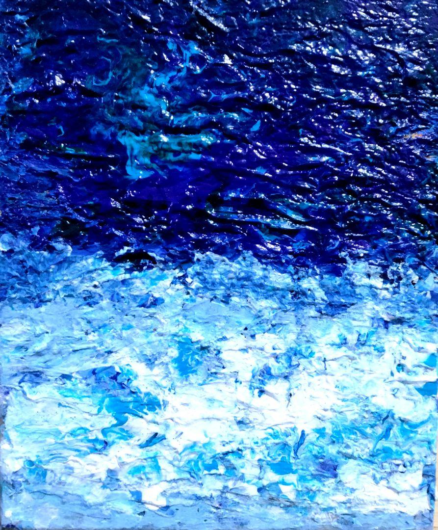抽象画 青紫色 手描き da901b5d49881d51710a8c68efa906