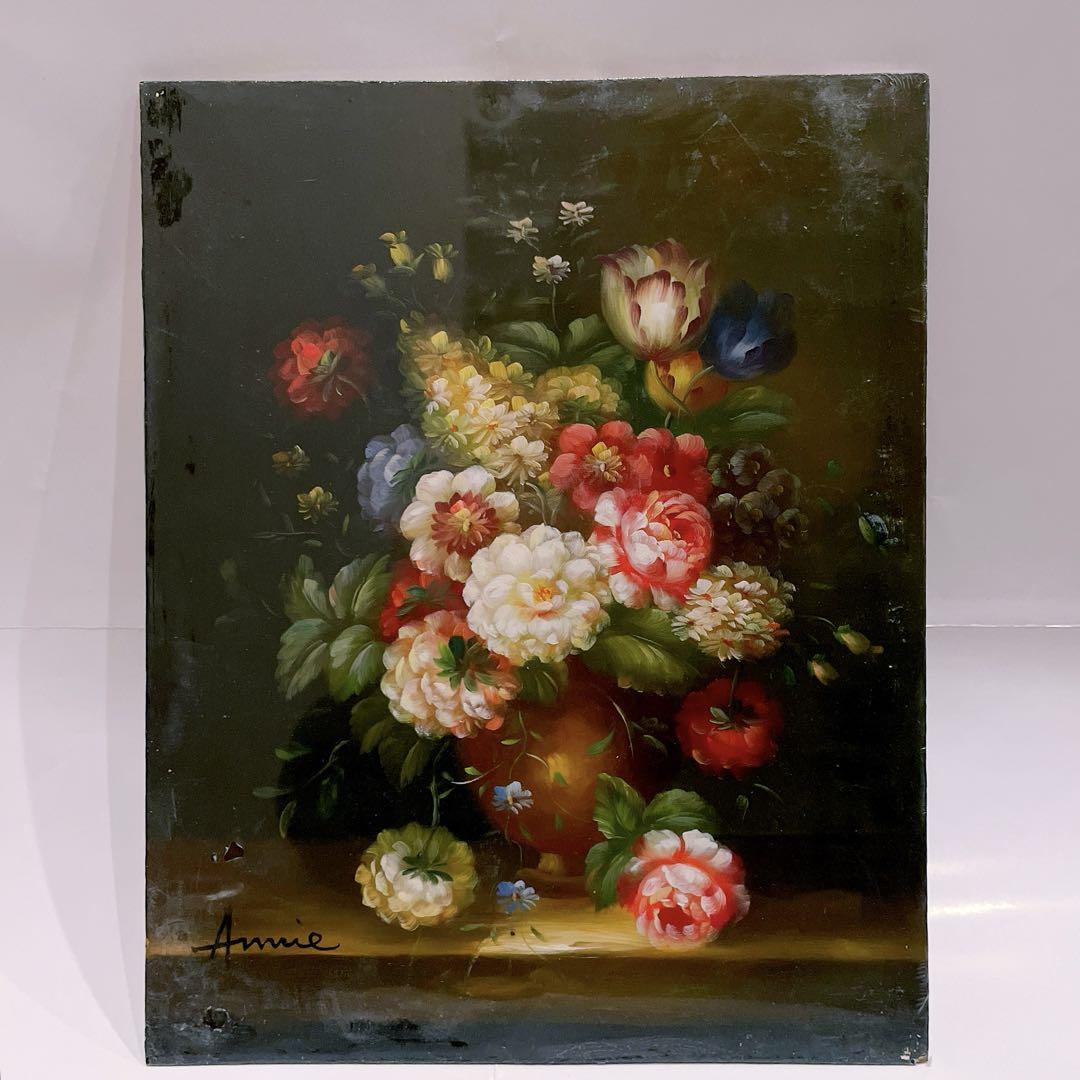 イタリア製 花瓶の花 絵画 青い花瓶の花 ポール・セザンヌ(1839-1906)の絵画 19世紀 日0.3
