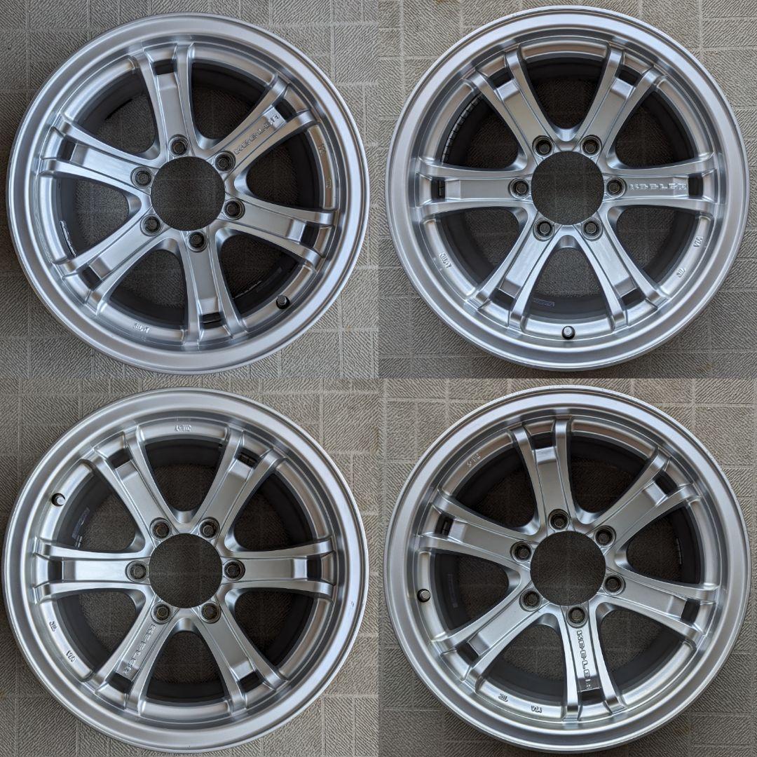 キーラー①16インチ 8J オフセット+2 6穴  4本セット 1/2 キーラー②16インチ 8J オフセット+2 6穴 4本セット 2/2