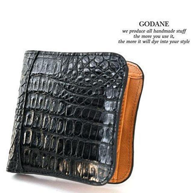 【新品】GODANE 天然 カイマン クロコダイル 革 8003 メンズ 財布 新品】GODANE 天然 カイマン クロコダイル 革 8003 メンズ 財布
