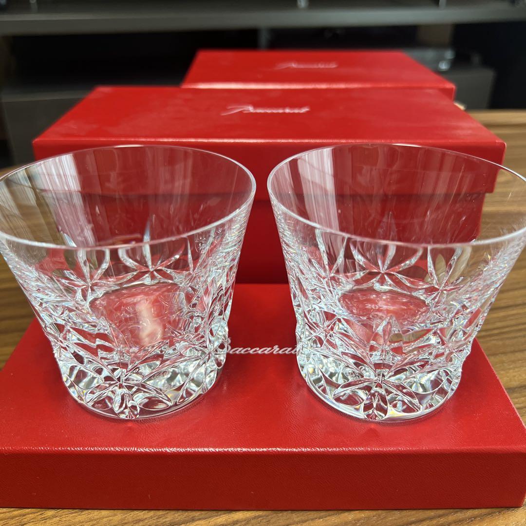 Baccarat 2023年製 ロックグラス 2個セット （バカラ YEAR 2024