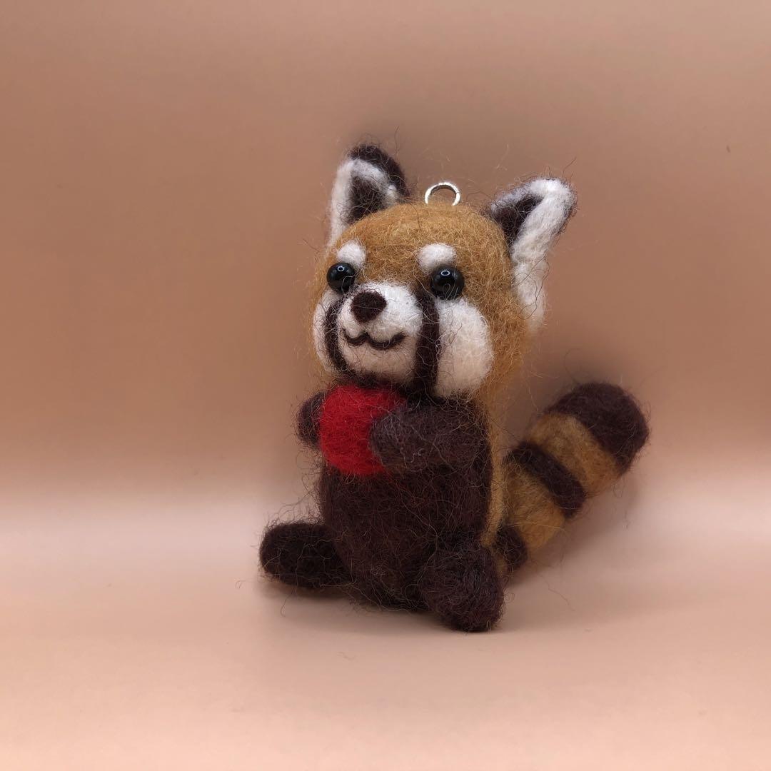 レッサーパンダ 羊毛フェルトマスコット（かんたんニードル