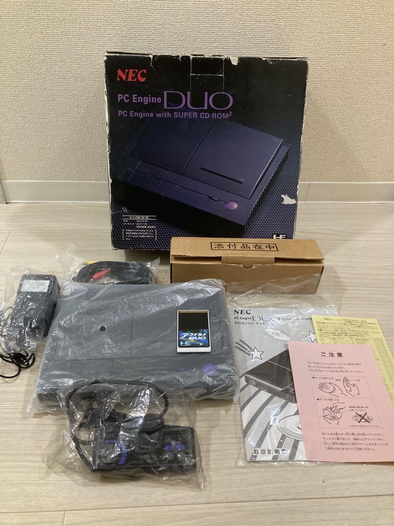 希少 美品 NEC PCエンジン DUO 本体 アケードDUOカード、箱付き