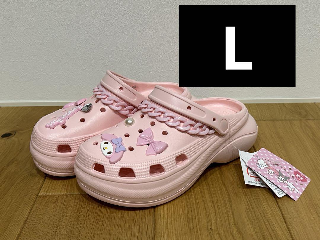 マイメロ ボア付き サンダル クロックス風 ドンキ限定 Lサイズ サンリオ 新品 匿名配送】マイメロ ファー付きサンダル クロックス風 Lサイズ