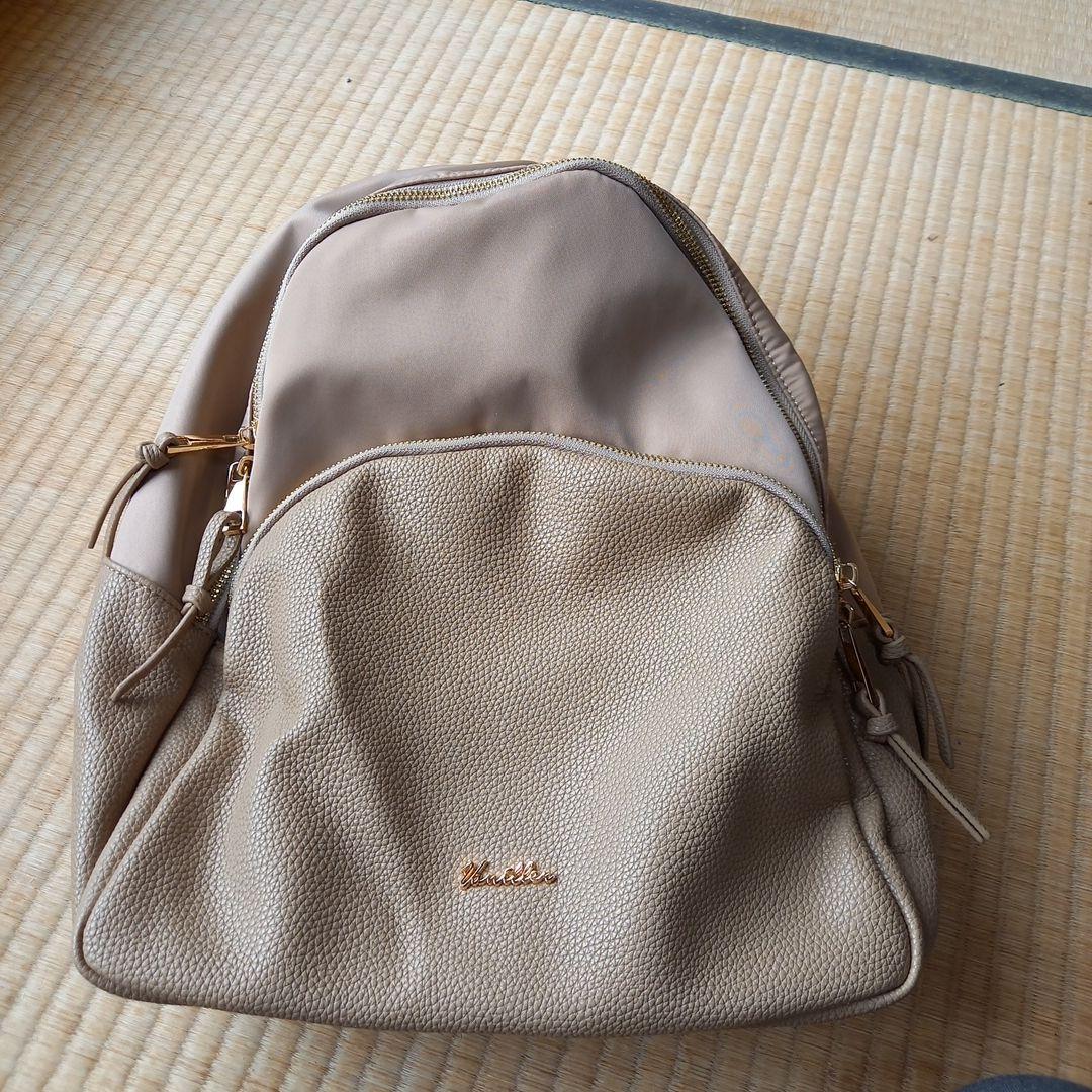 本革 MasterPiece ４way backpack　バックパック　ベージュ ベージュ合成皮革リュック （4wayベージュ帆布とキャメル合皮の