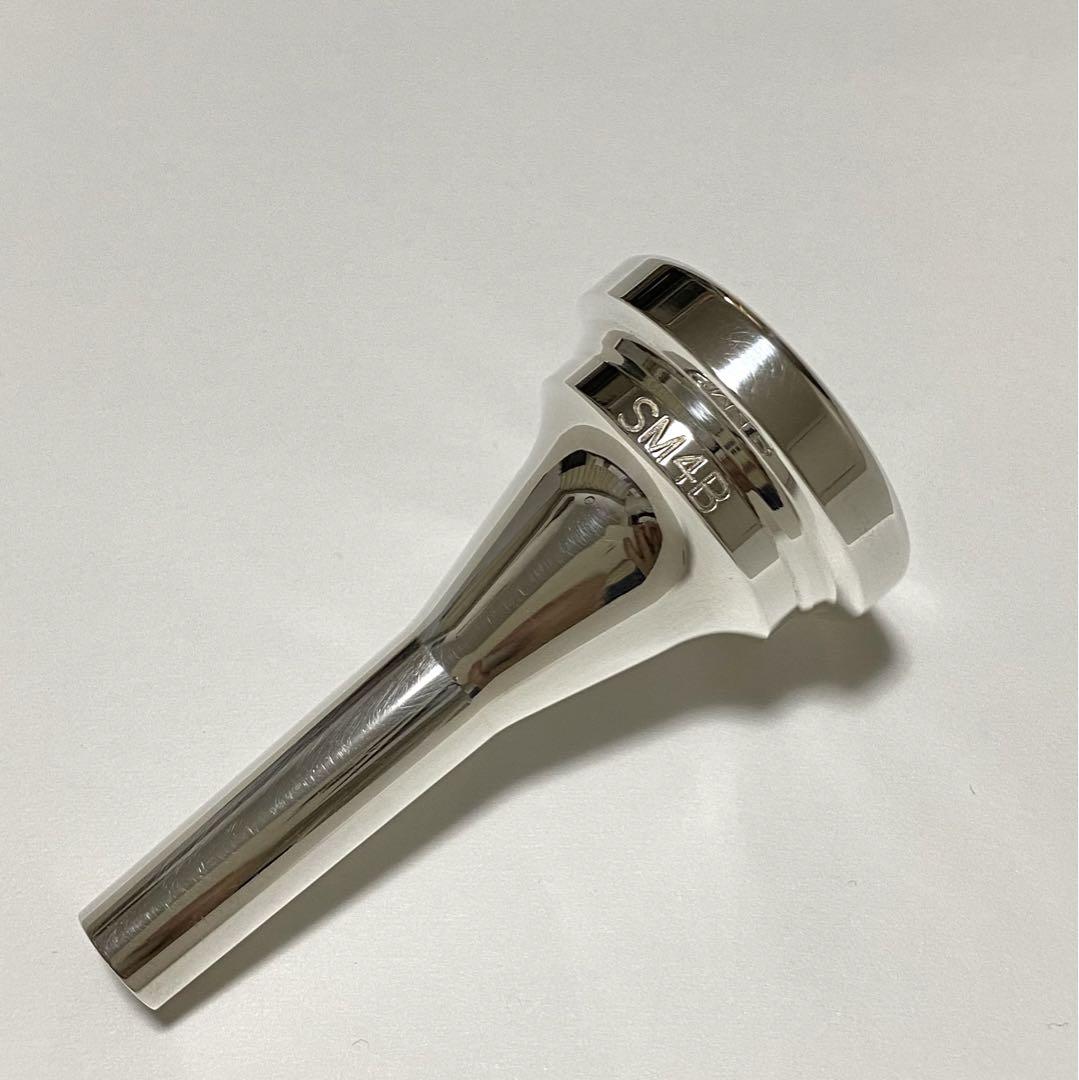 バリトンホルン 銀メッキ コンペンセイティングシステム バリトンホルン・ユーフォニアム細管用 マウスピース (Bariton
