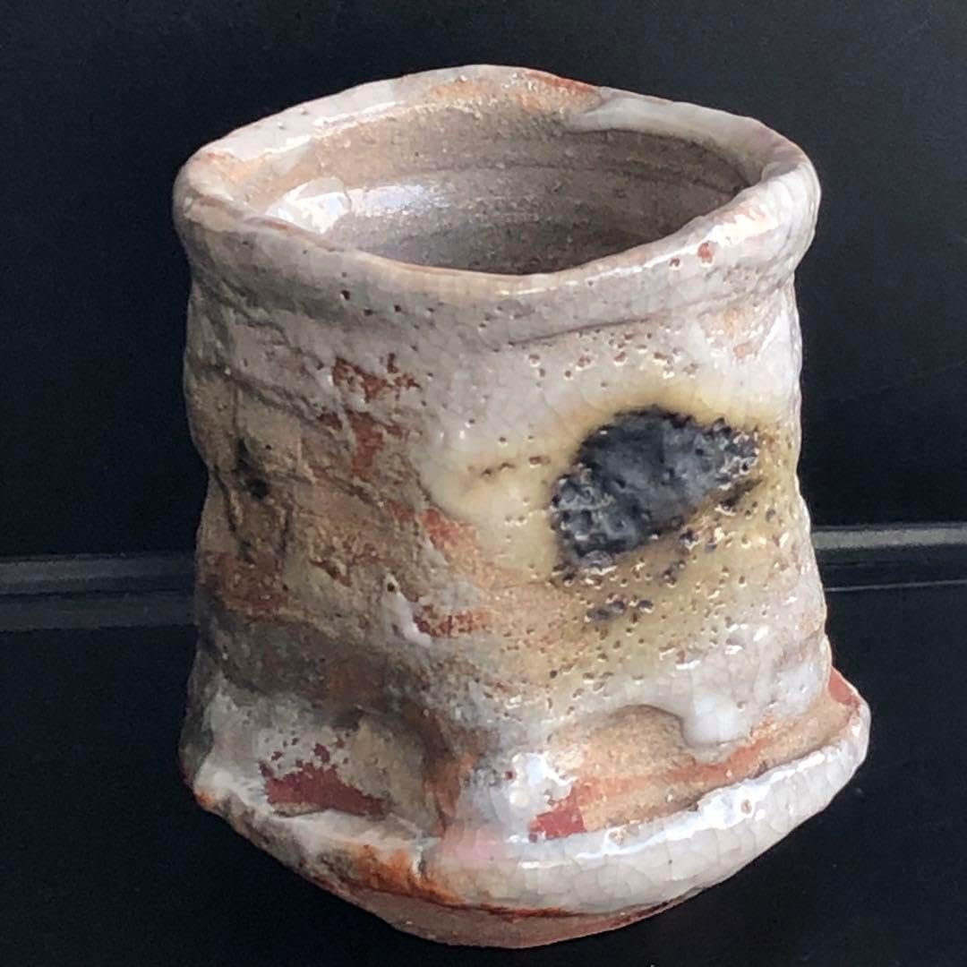 陶器 古美術 茶道具 （茶碗□銅胎有線七宝 藍地 七宝 朝顔 蝶紋