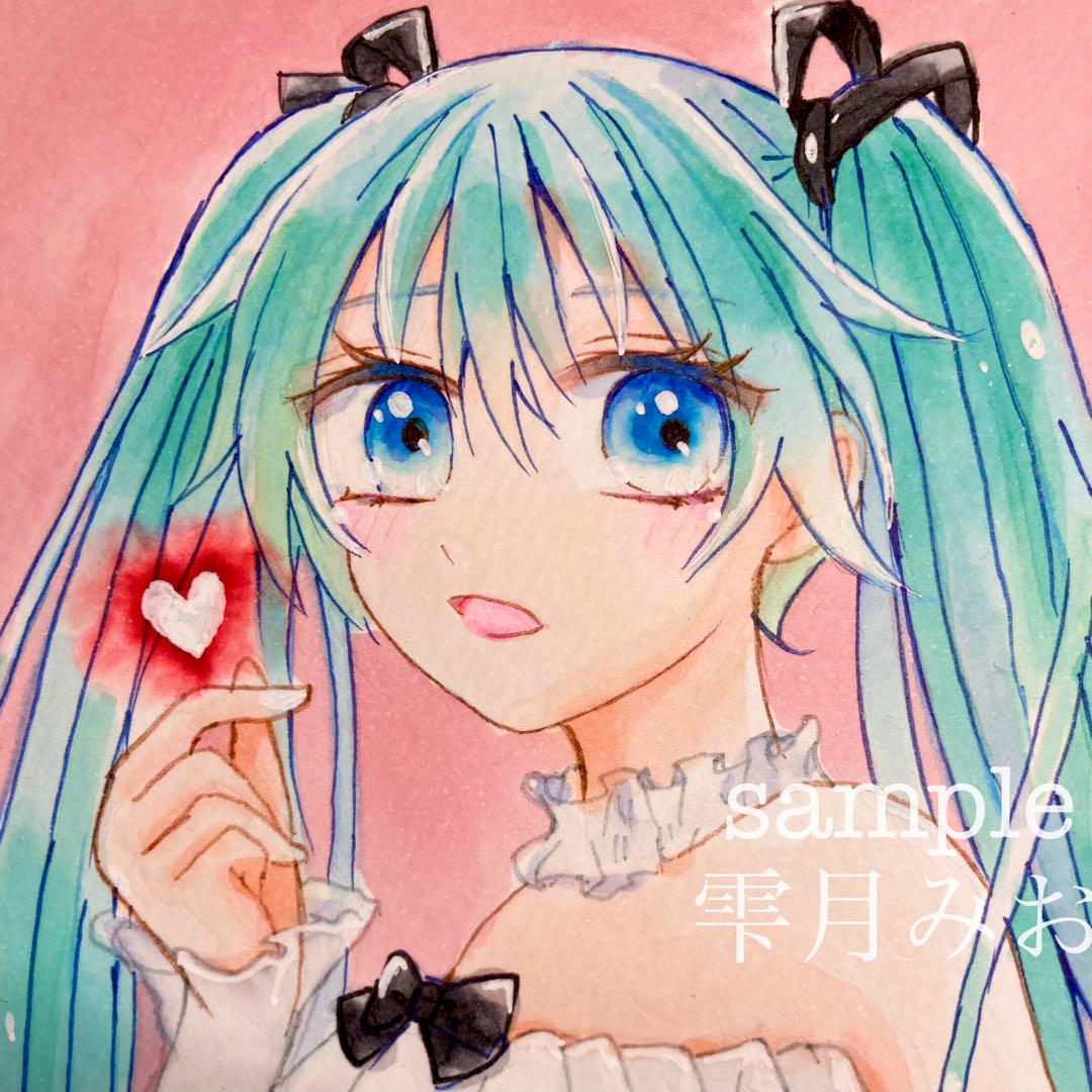 初音ミク イラスト 手書き 手描きイラスト 初音ミク A4 商品细节 | JDirectItems Auction