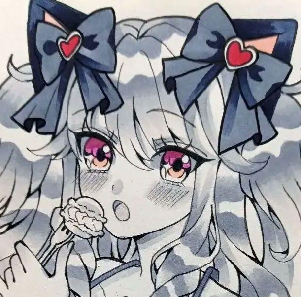 メア　パンダ耳　女の子　手描きイラスト　オリジナル メア様専用 パンダ耳 女の子 手描きイラスト オリジナル