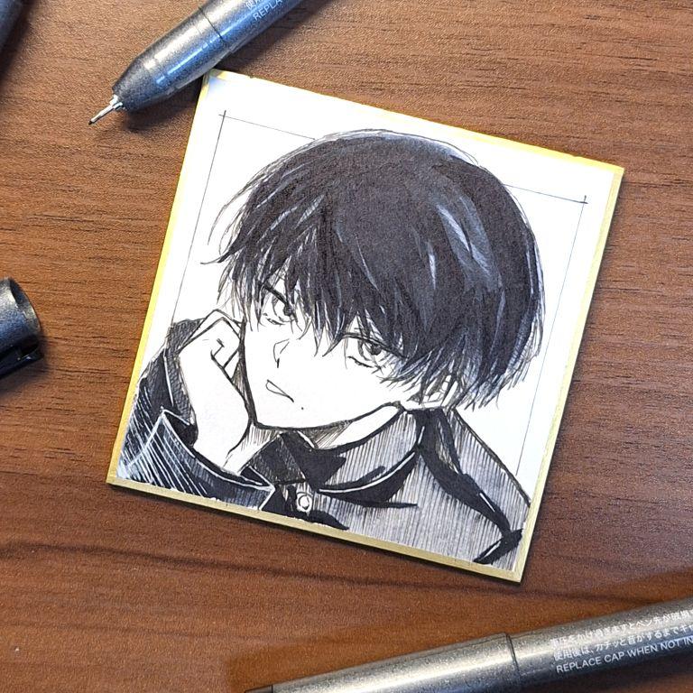 手描きイラスト 大色紙 Yahoo!オークション - 手描きイラスト 【 大色紙 】 〜Love it