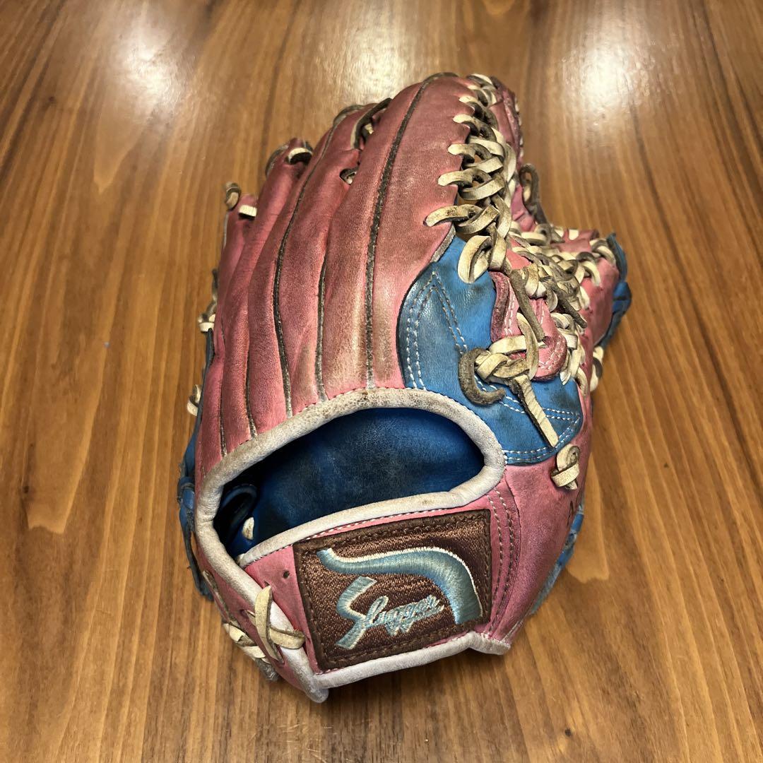 久保田スラッガー Slugger 外野手用 軟式グローブ ピンク 青