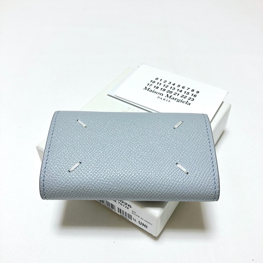 新品 マルジェラ 23ss キーケース 小物 スカイブルー 水色 6799