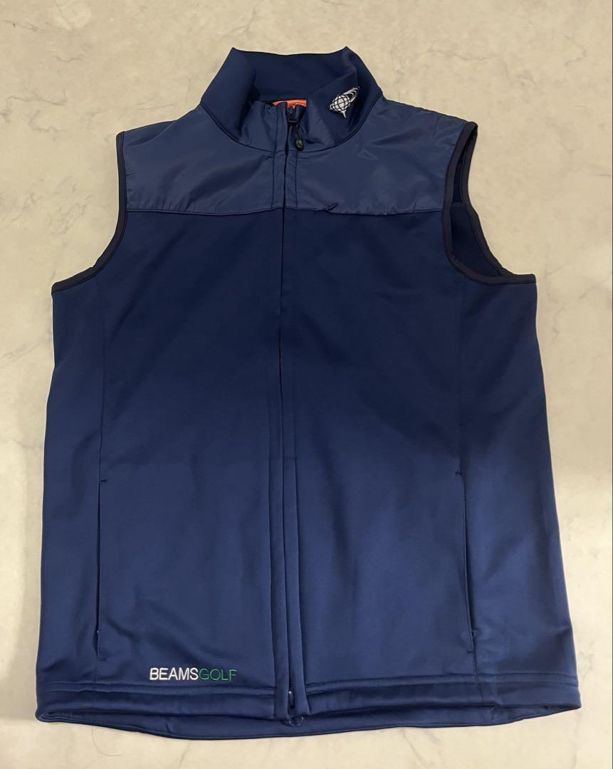BEAMS GOLF パカー ベスト メンズ ネイビー BEAMS GOLF（ビームス ゴルフ）〈MEN〉PURPLE LABEL / シャドー